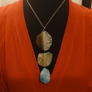SPECIAL 2/$25 Elle Multi-Stone Pendant Necklace